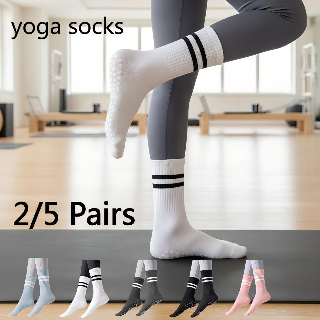 Fitness Yoga Pilates - Chaussettes de yoga antidérapantes pour femmes,