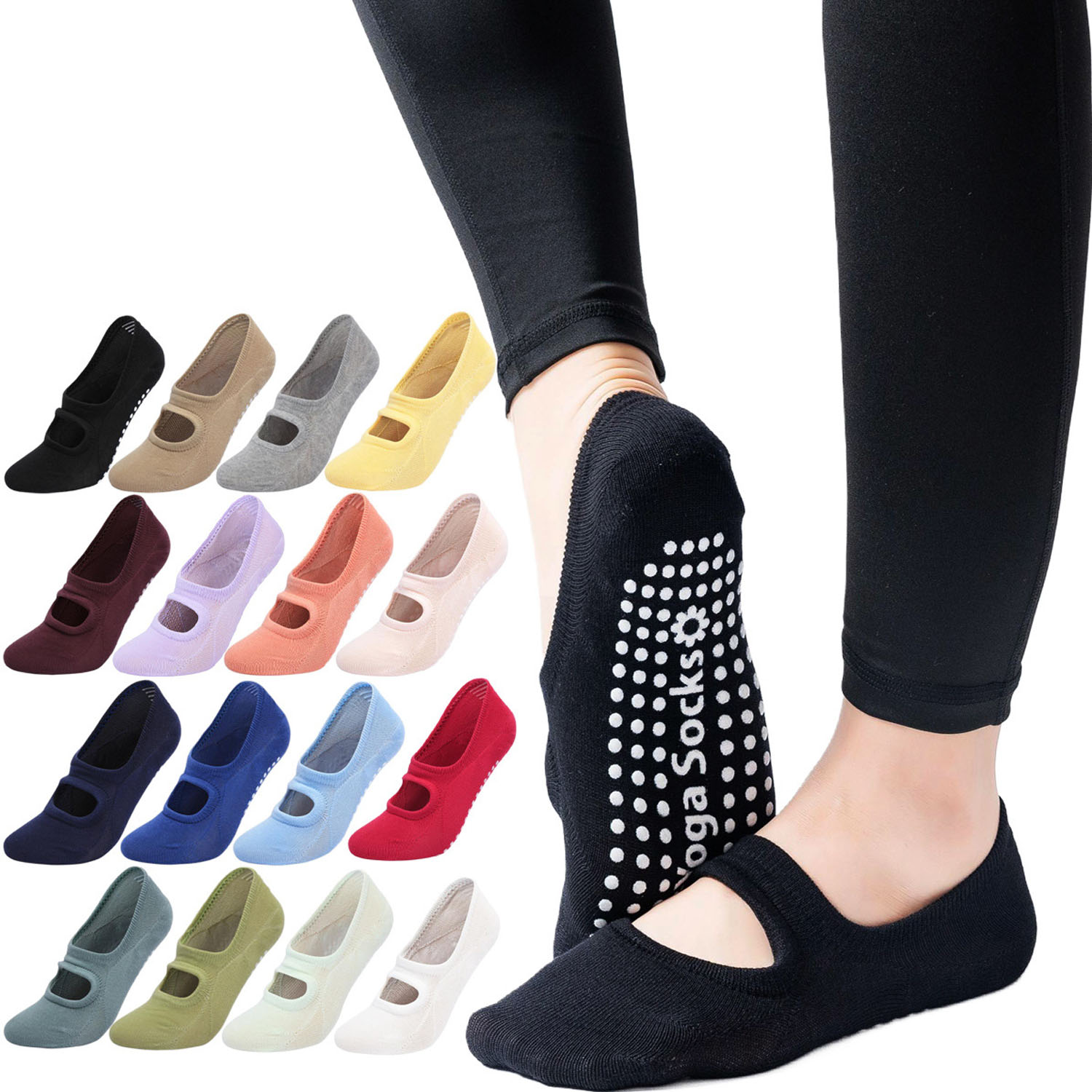 Fitness Yoga Pilates - Chaussettes de yoga pour femmes de