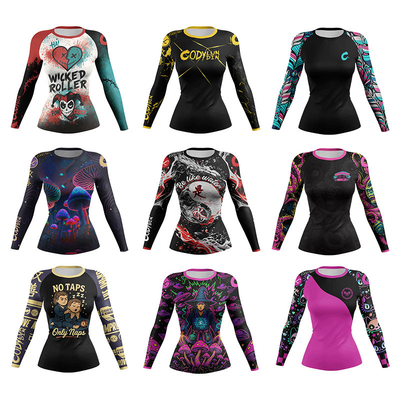 Yoga Fitness Jiu Jitsu - T-shirt de sport de compression MMA