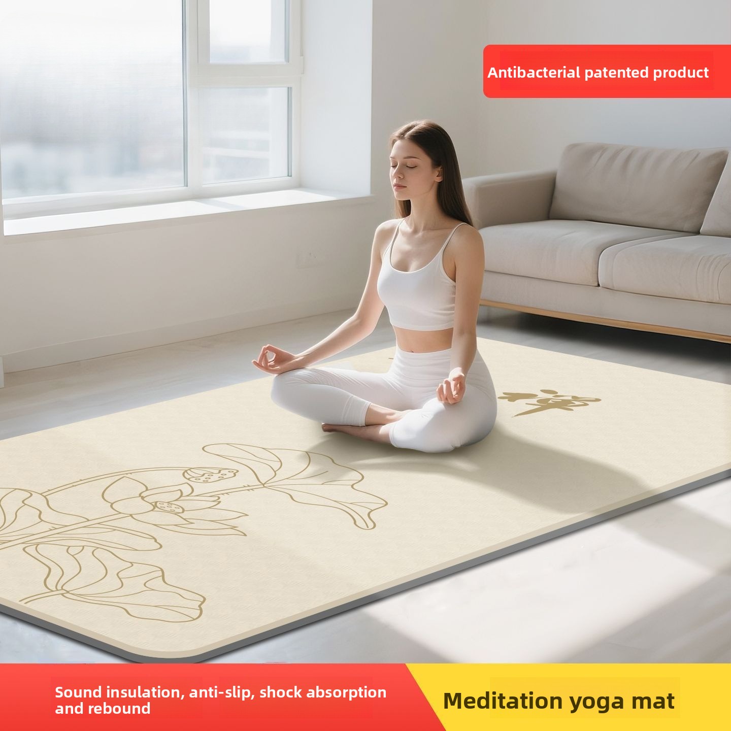 Yoga Of Fitness Mat - Tapis de yoga Zen Meditation pour
