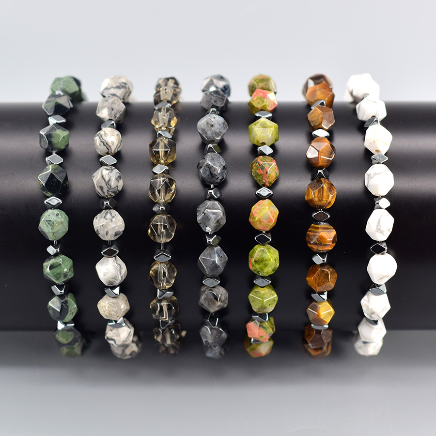 Yoga Fitness Promotion - Bracelet en pierre de jaspe unakite