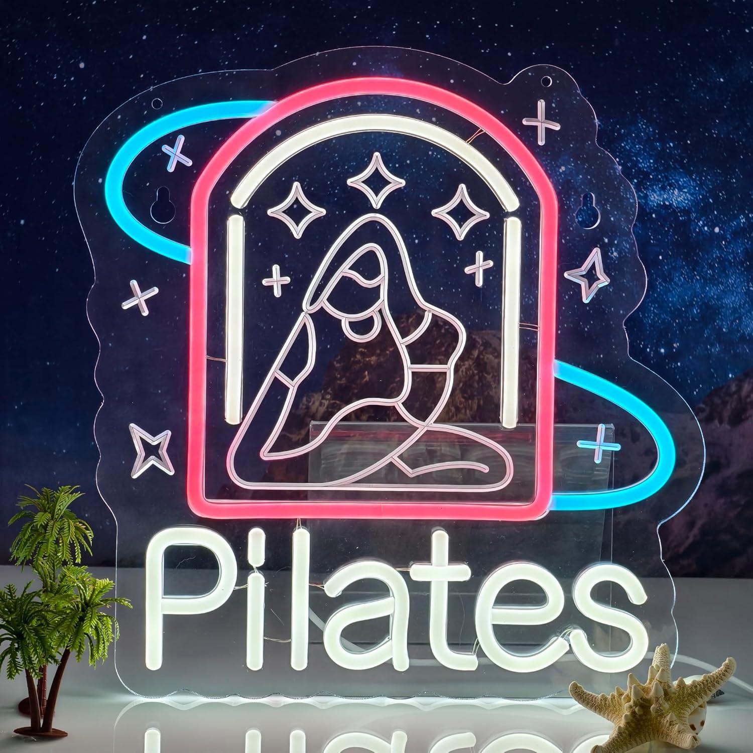 Enseigne néon Pilates à LED US - Yoga Fitness Centre avis et prix