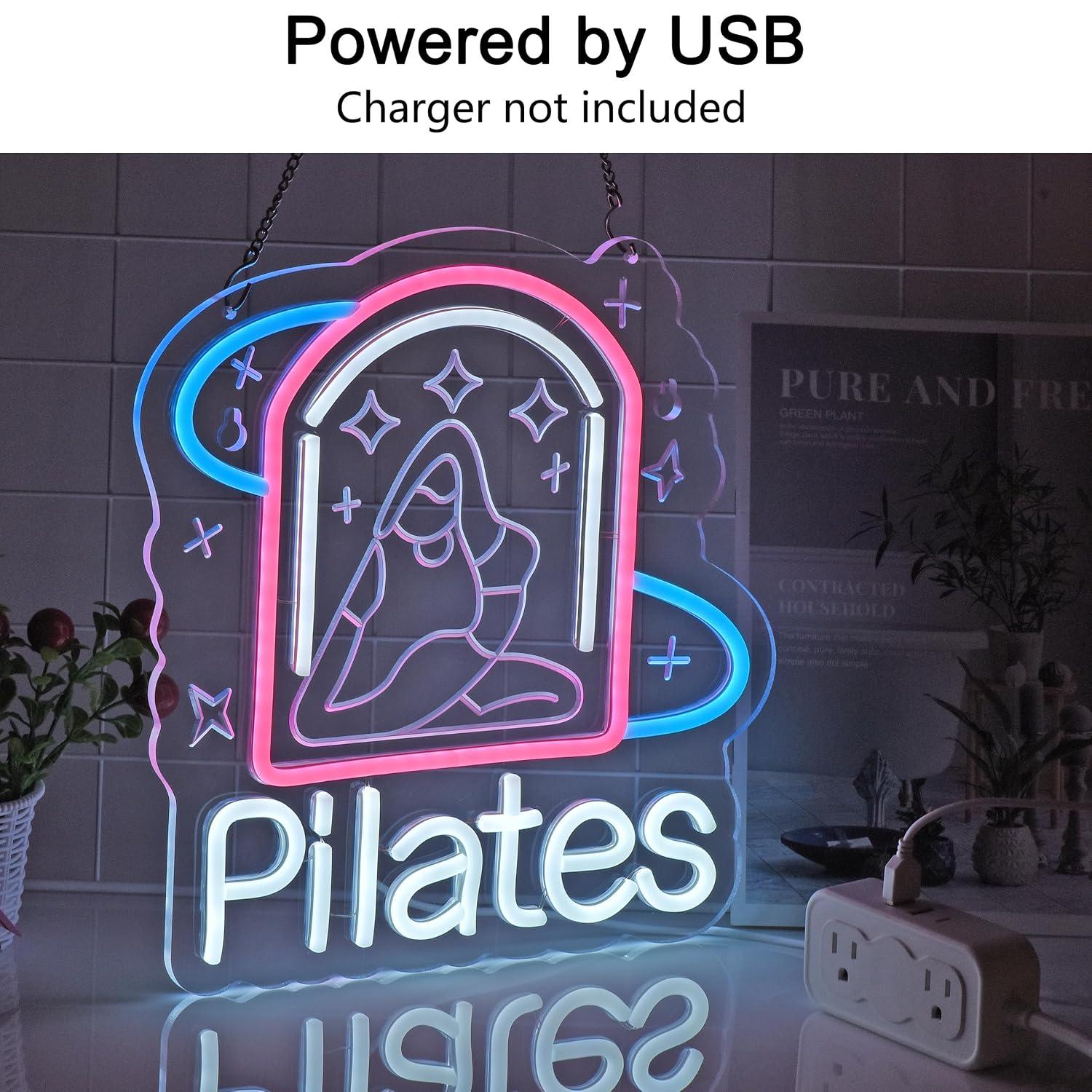 Enseigne néon Pilates à LED US - Yoga Fitness Centre avis et prix