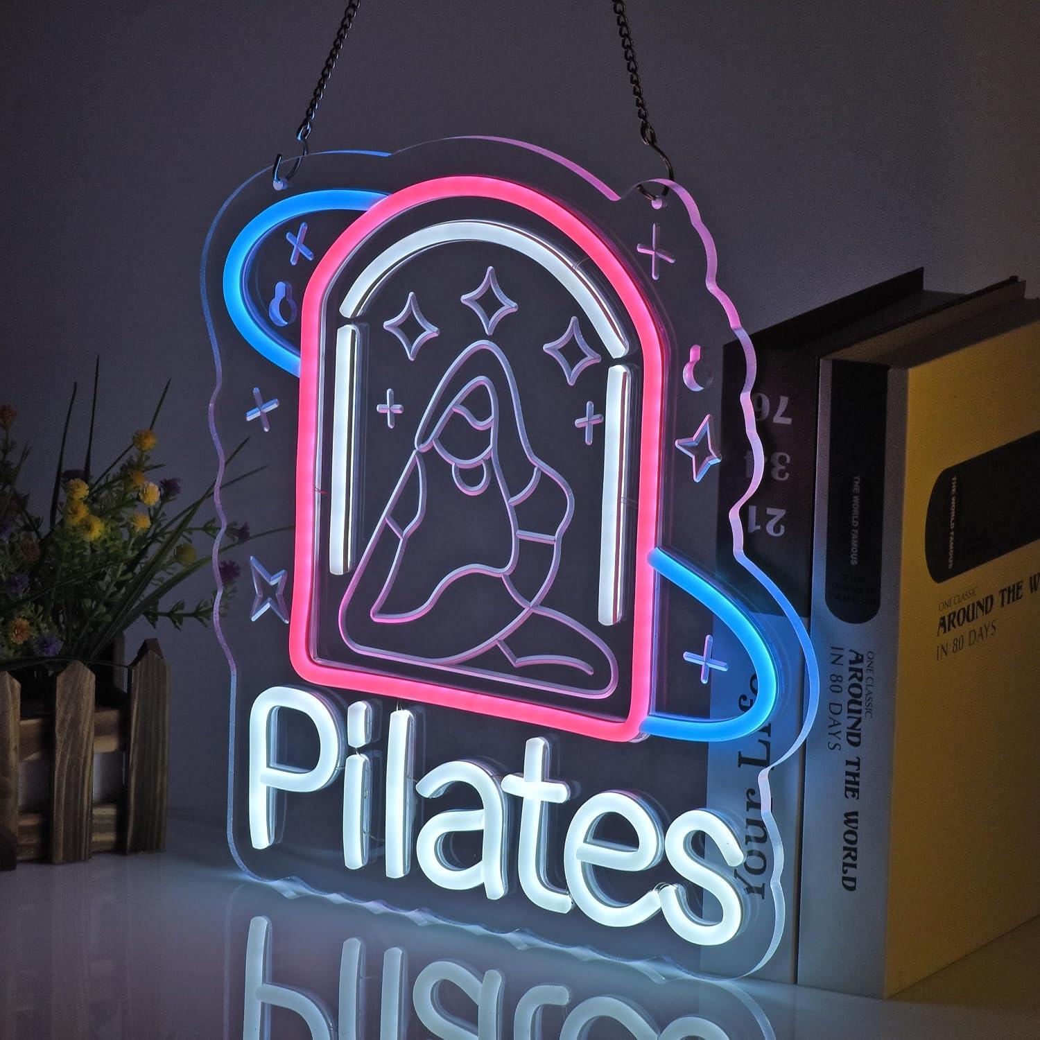 Enseigne néon Pilates à LED US - Yoga Fitness Centre avis et prix