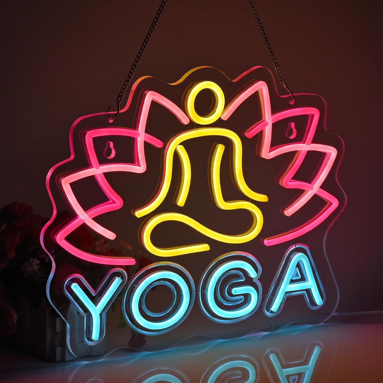 Enseigne néon Yoga à LED dimma - Yoga Fitness Club avis et prix