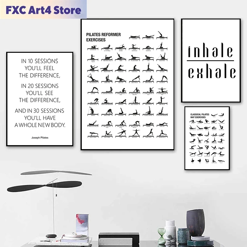 Affiche de tableau d'entraînem - Fitness Yoga Pilates avis et prix