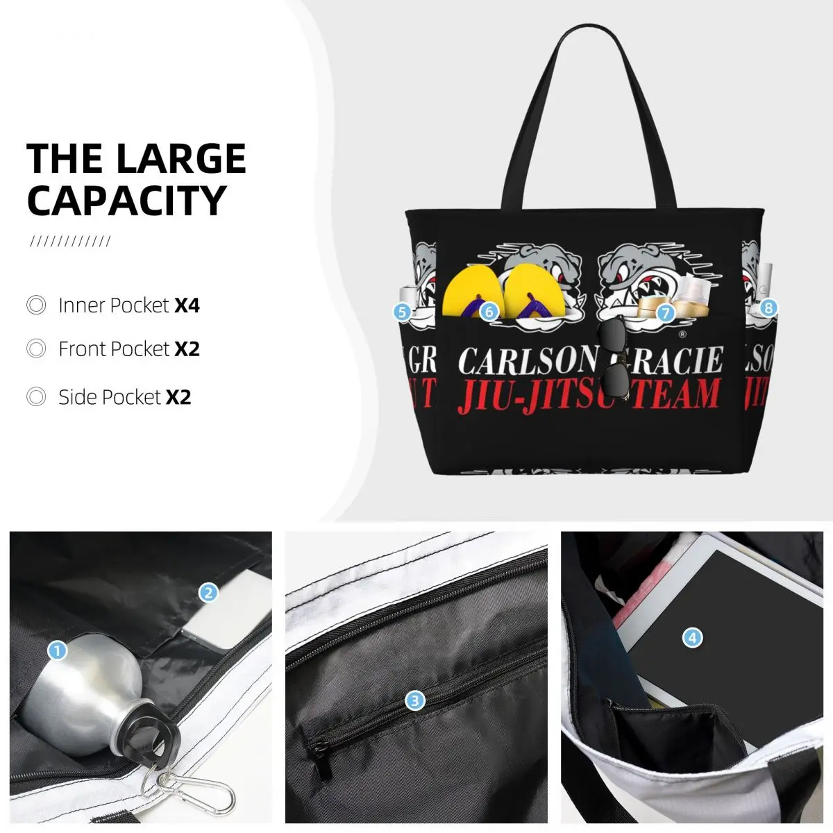 Sac fourre-tout de plage avec  - Yoga Fitness Jiu Jitsu avis et prix